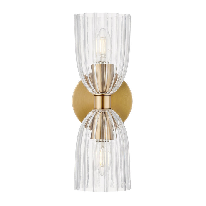 Meridian - M90121NB - Two Light Wall Sconce - Natural Brass