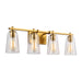 Visual Comfort Studio - VS24304BBS - Four Light Vanity - Mercer - Burnished Brass