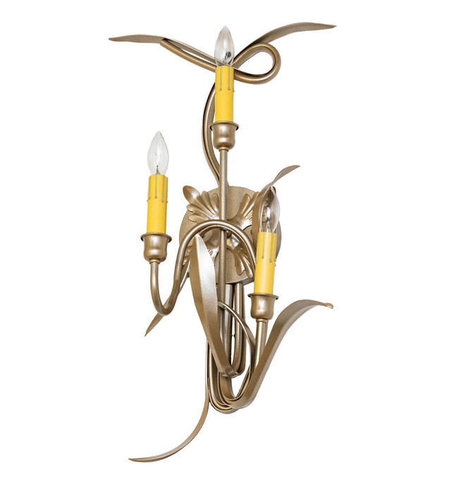 Meyda Tiffany - 273539 - Three Light Wall Sconce - Roselle - Champagne Metallic