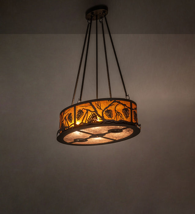 Meyda Tiffany - 275042 - Eight Light Pendant - Pinecone - Oil Rubbed Bronze