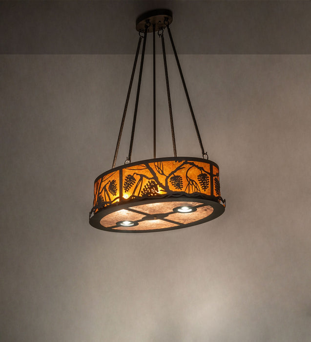 Meyda Tiffany - 275042 - Eight Light Pendant - Pinecone - Oil Rubbed Bronze