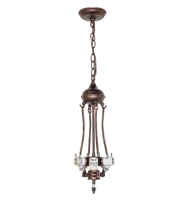 Meyda Tiffany - 275335 - Three Light Pendant - Greenbriar Oak