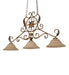 Meyda Tiffany - 276474 - Three Light Island Pendant - Christabel - Lt Burnished Transparent Gold