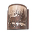 Meyda Tiffany - 277543 - One Light Wall Sconce - Elk At Lake - Driftwood Brown