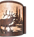 Meyda Tiffany - 277543 - One Light Wall Sconce - Elk At Lake - Driftwood Brown