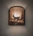 Meyda Tiffany - 277544 - One Light Wall Sconce - Deer At Lake - Driftwood Brown