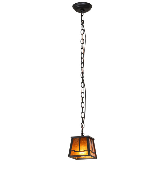 Meyda Tiffany - 279482 - One Light Mini Pendant - Valley View - Flat Black