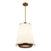 Varaluz - 520F03SBW - Three Light Foyer Pendant - Desert Flyer - Satin Brass/Medium Walnut