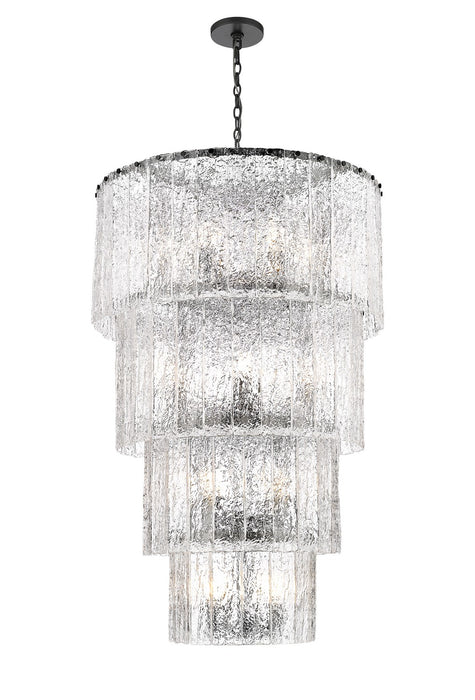 Z-Lite - 1943-48MB - 18 Light Chandelier - Glacier - Matte Black