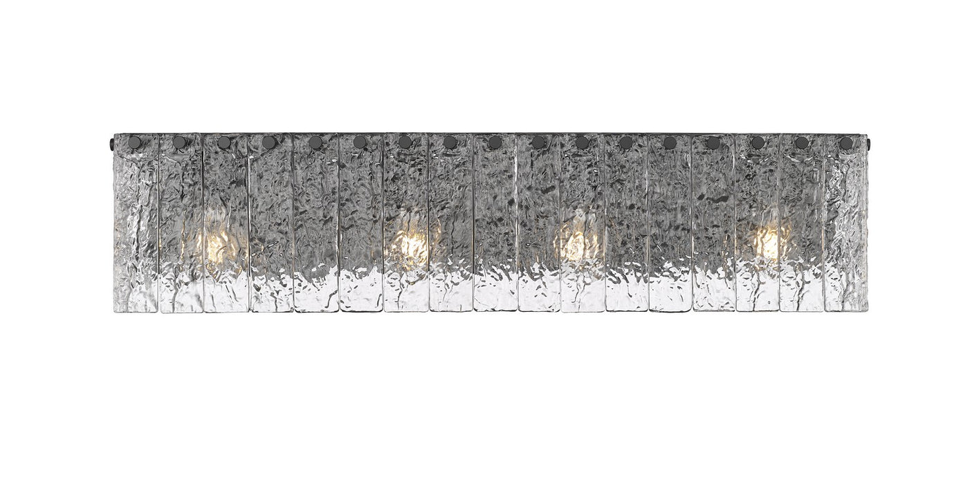 Z-Lite - 1943-4V-MB - Four Light Vanity - Glacier - Matte Black