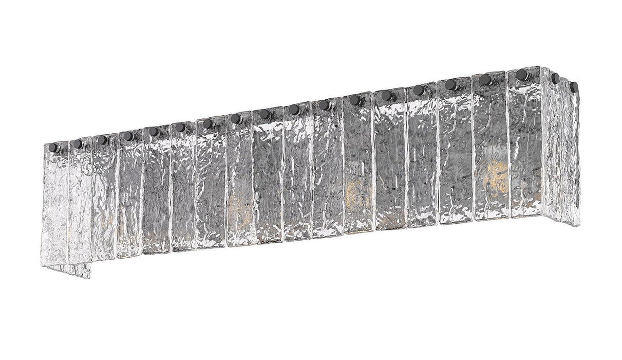 Z-Lite - 1943-4V-MB - Four Light Vanity - Glacier - Matte Black