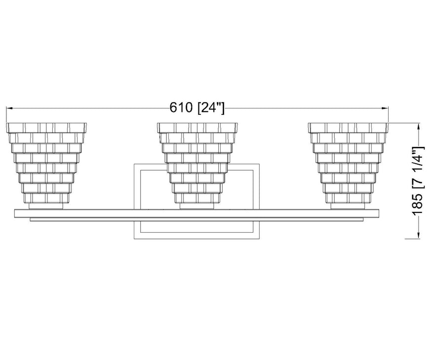 Z-Lite - 7514-3V-MGLD - Three Light Vanity - Annalise - Modern Gold