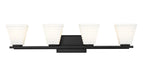 Z-Lite - 7514-4V-MB - Four Light Vanity - Annalise - Matte Black