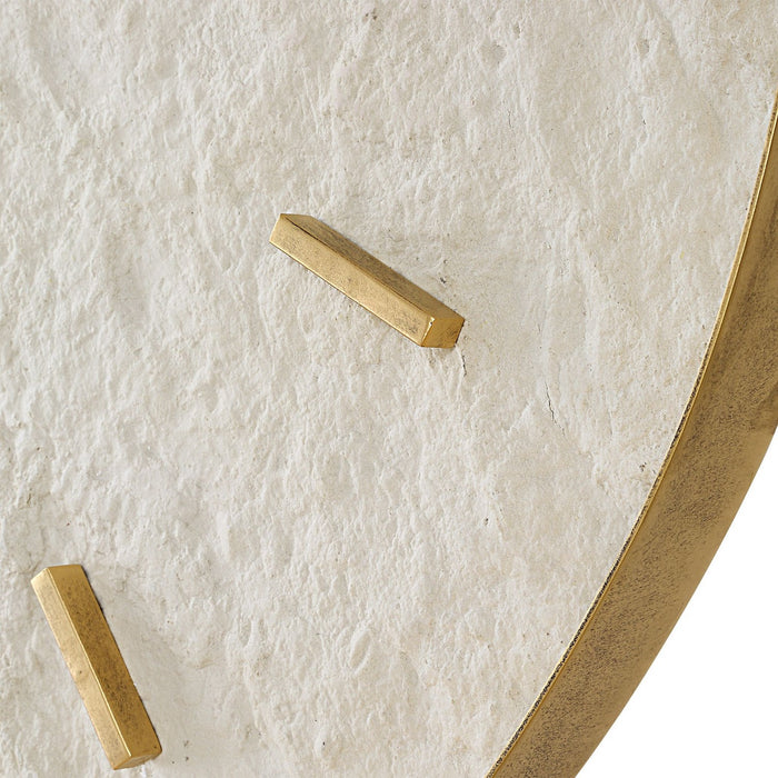 Uttermost - 06467 - Wall Clock - Stone Serenity - Antique Gold