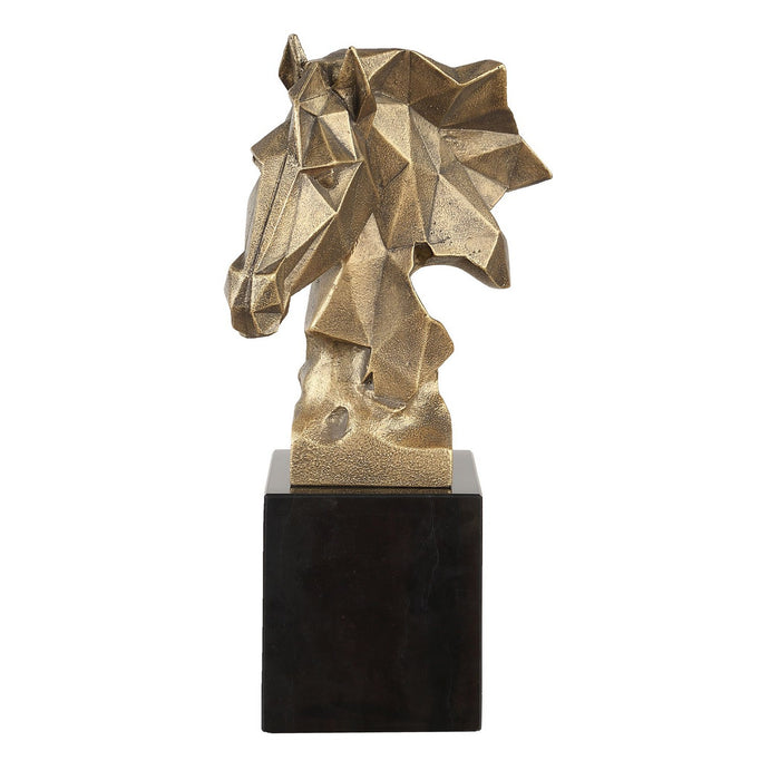 Uttermost - 18185 - Sculpture - Chiseled Horse Bust - Antiqued Gold
