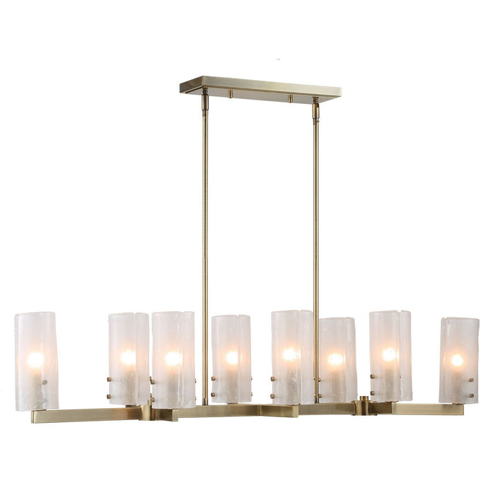 Uttermost - 21392 - Eight Light Linear Chandelier - Mistie - Antique Brass