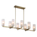 Uttermost - 21392 - Eight Light Linear Chandelier - Mistie - Antique Brass