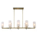 Uttermost - 21392 - Eight Light Linear Chandelier - Mistie - Antique Brass