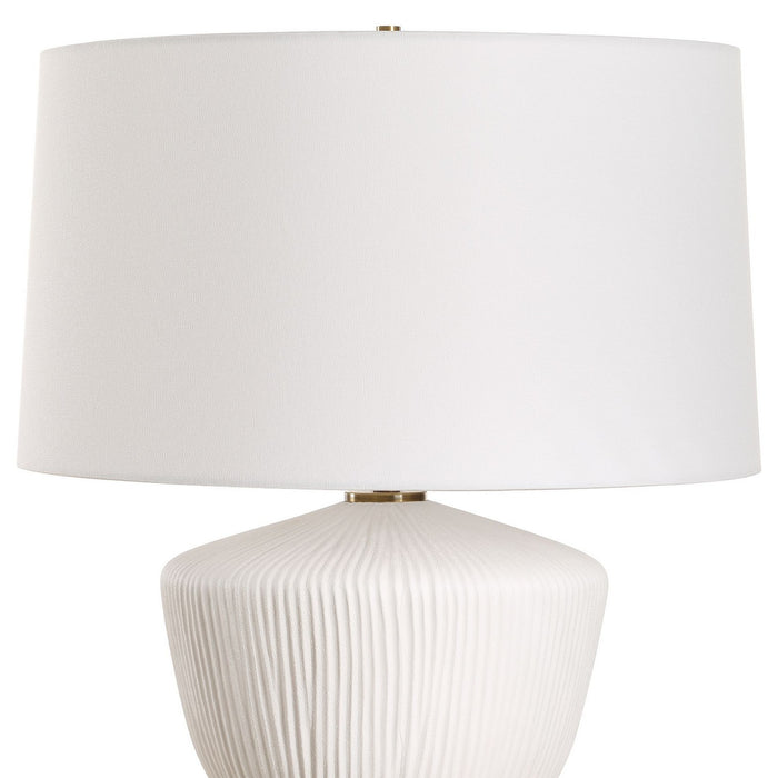 Uttermost - 30446-1 - One Light Table Lamp - Maisie - Satin White Accented With Brass Plated