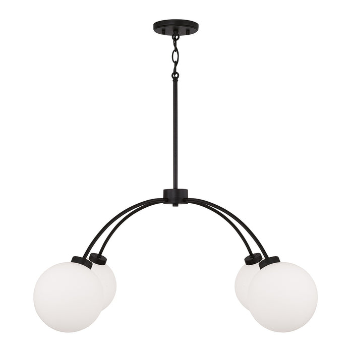 Capital Lighting - 457141BI-557 - Four Light Chandelier - Amos - Black Iron