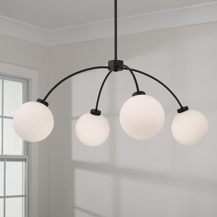 Capital Lighting - 457141BI-557 - Four Light Chandelier - Amos - Black Iron