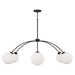 Capital Lighting - 457161BI-557 - Six Light Chandelier - Amos - Black Iron