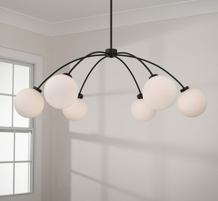 Capital Lighting - 457161BI-557 - Six Light Chandelier - Amos - Black Iron