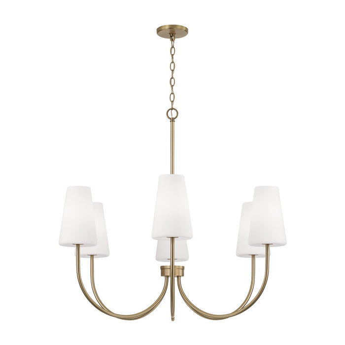 Capital Lighting - 455261AD-550 - Six Light Chandelier - Averitt - Aged Brass