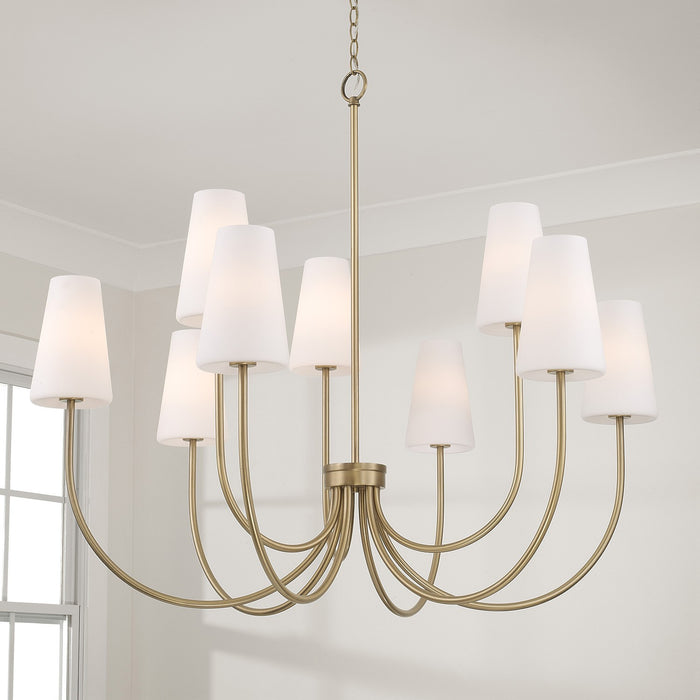 Capital Lighting - 455291AD-550 - Nine Light Chandelier - Averitt - Aged Brass