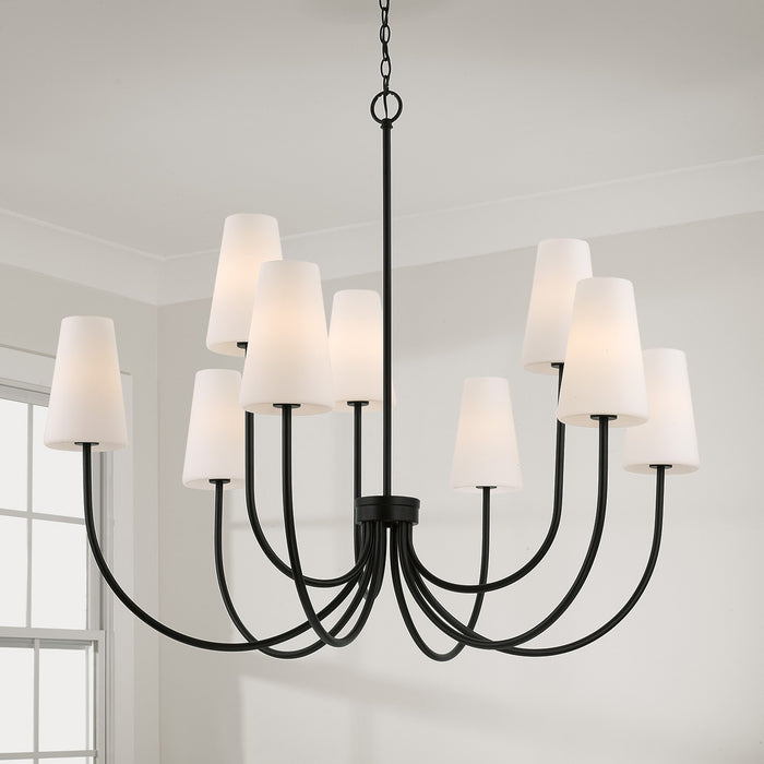 Capital Lighting - 455291MB-550 - Nine Light Chandelier - Averitt - Matte Black