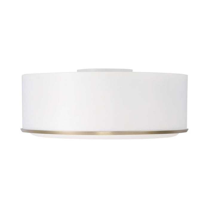 Capital Lighting - 254831RE - Three Light Flush Mount - Carlton - Matte Brass and White