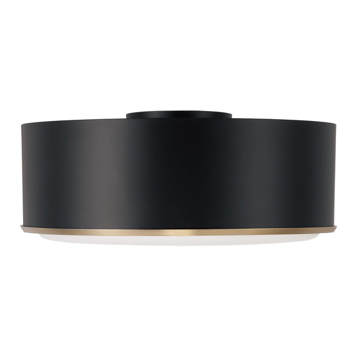 Capital Lighting - 254831RK - Three Light Flush Mount - Carlton - Matte Brass and Black