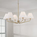 Capital Lighting - 456661AD-714 - Six Light Chandelier - Chadwick - Aged Brass