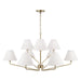 Capital Lighting - 456691AD-714 - Nine Light Chandelier - Chadwick - Aged Brass