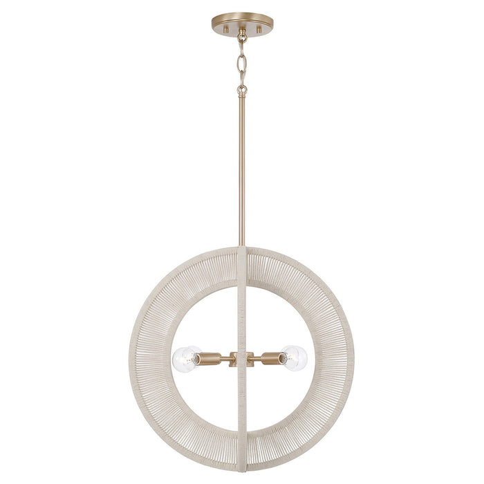 Capital Lighting - 349843MA - Four Light Pendant - Delaney - Matte Brass