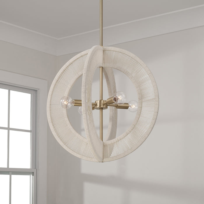 Capital Lighting - 349843MA - Four Light Pendant - Delaney - Matte Brass