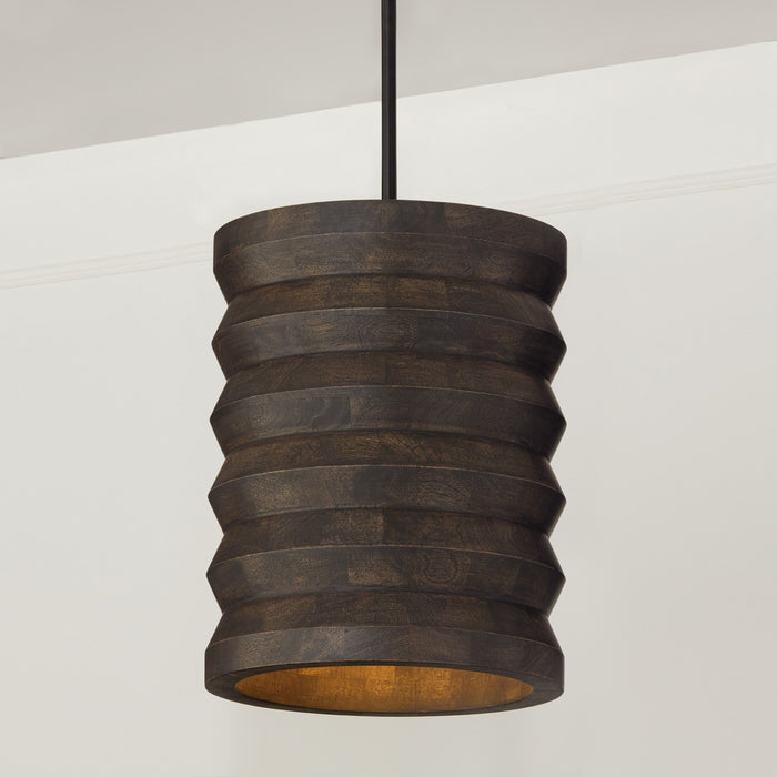 Capital Lighting - 354011EB - One Light Pendant - Dunn - Espresso Stain and Black