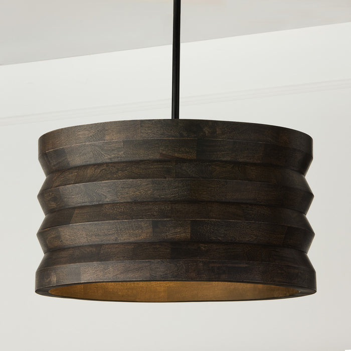 Capital Lighting - 354041EB - Four Light Pendant - Dunn - Espresso Stain and Black