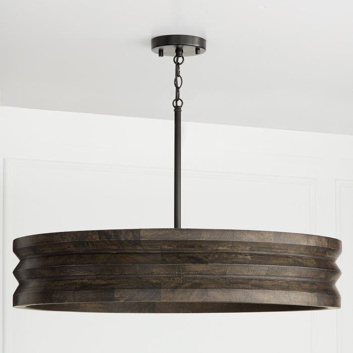 Capital Lighting - 454041EB - Four Light Chandelier - Dunn - Espresso Stain and Black