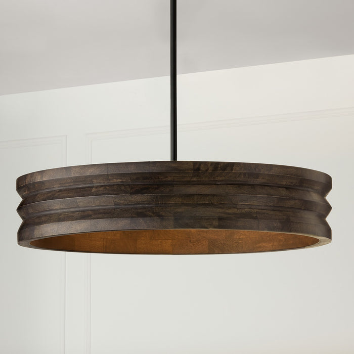 Capital Lighting - 454041EB - Four Light Chandelier - Dunn - Espresso Stain and Black