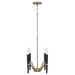 Capital Lighting - 453841AB - Four Light Chandelier - Enzo - Aged Brass and Black