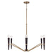 Capital Lighting - 453861AB - Six Light Chandelier - Enzo - Aged Brass and Black