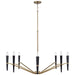 Capital Lighting - 453881AB - Eight Light Chandelier - Enzo - Aged Brass and Black