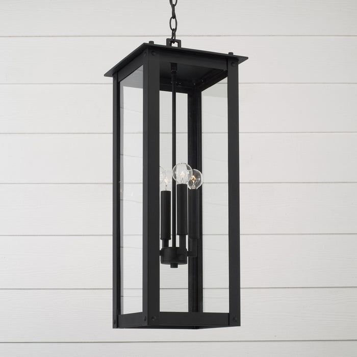 Capital Lighting - 934644BK - Four Light Outdoor Hanging Lantern - Hunt - Black