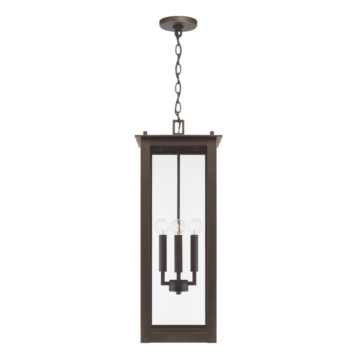 Capital Lighting - 934644OZ - Four Light Outdoor Hanging Lantern - Hunt - Oiled Bronze