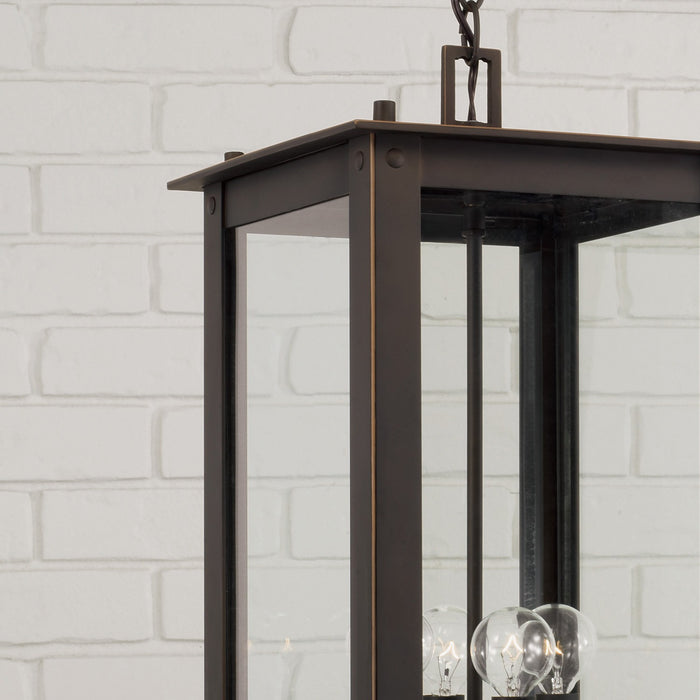 Capital Lighting - 934644OZ - Four Light Outdoor Hanging Lantern - Hunt - Oiled Bronze