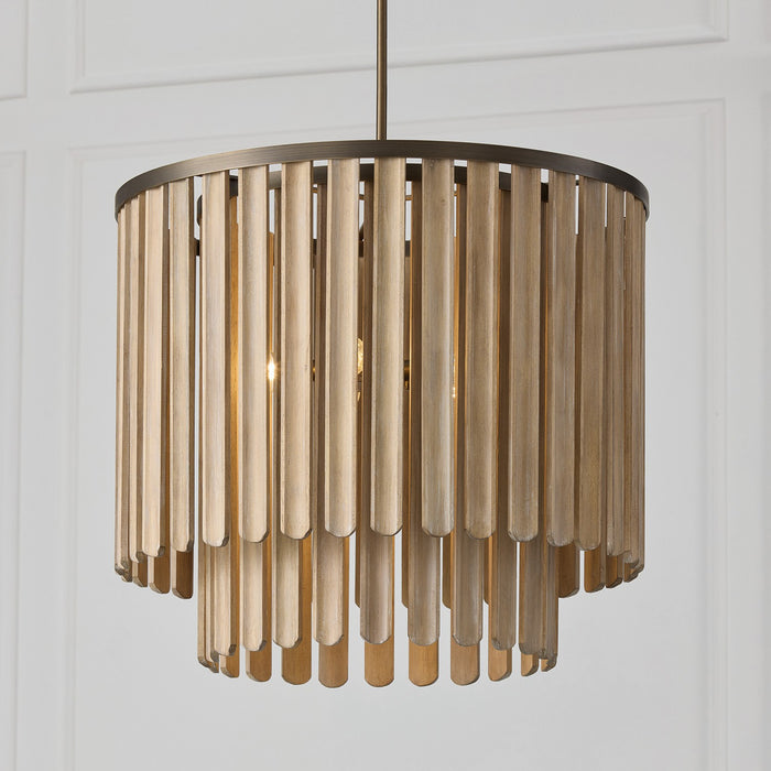 Capital Lighting - 355651DR - Five Light Pendant - Jada - Dark Brass