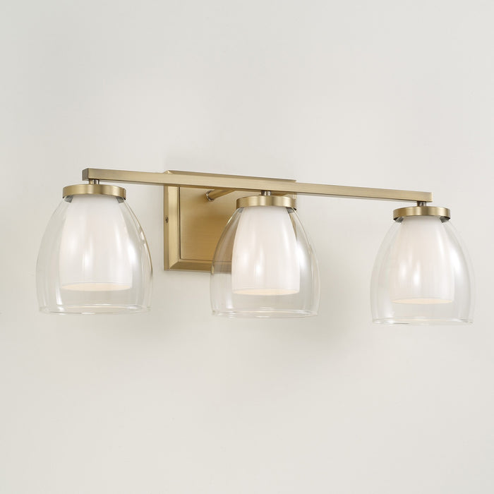 Capital Lighting - 155931AD - Three Light Vanity - Joss - Aged Brass