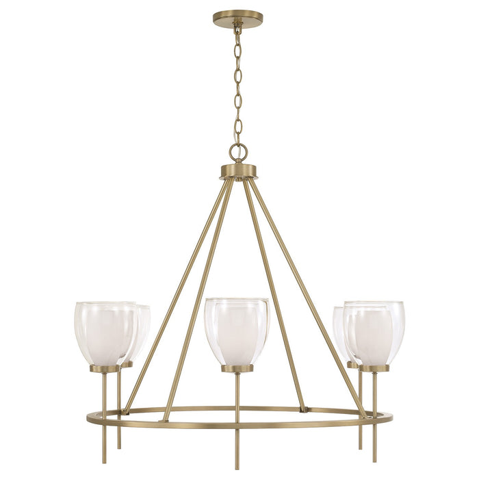 Capital Lighting - 455961AD - Six Light Chandelier - Joss - Aged Brass