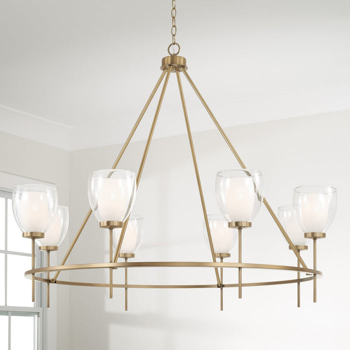 Capital Lighting - 455981AD - Eight Light Chandelier - Joss - Aged Brass